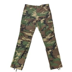 Military Issue Cargo Pants Large-Long Mens 38x35 Woodland camouflage